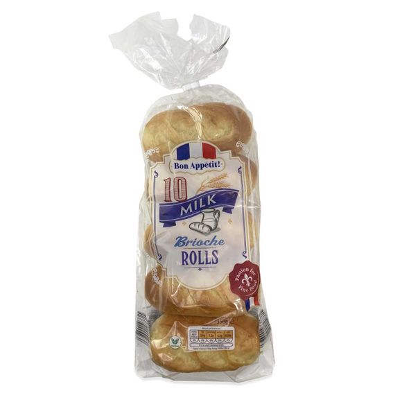 10 Milk Brioche Rolls 350g Bon Appetit!